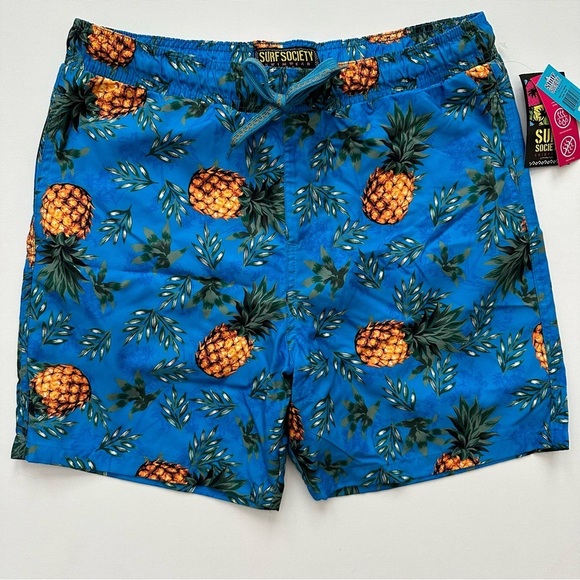 Surf Society Men’s Swim Trunks Size L - Picture 2 of 14